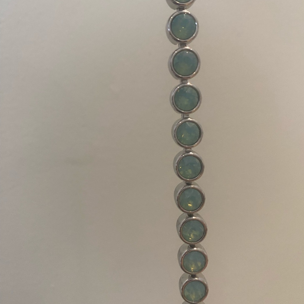 Touchstone Crystal Silver and mint green Ice Bracelet